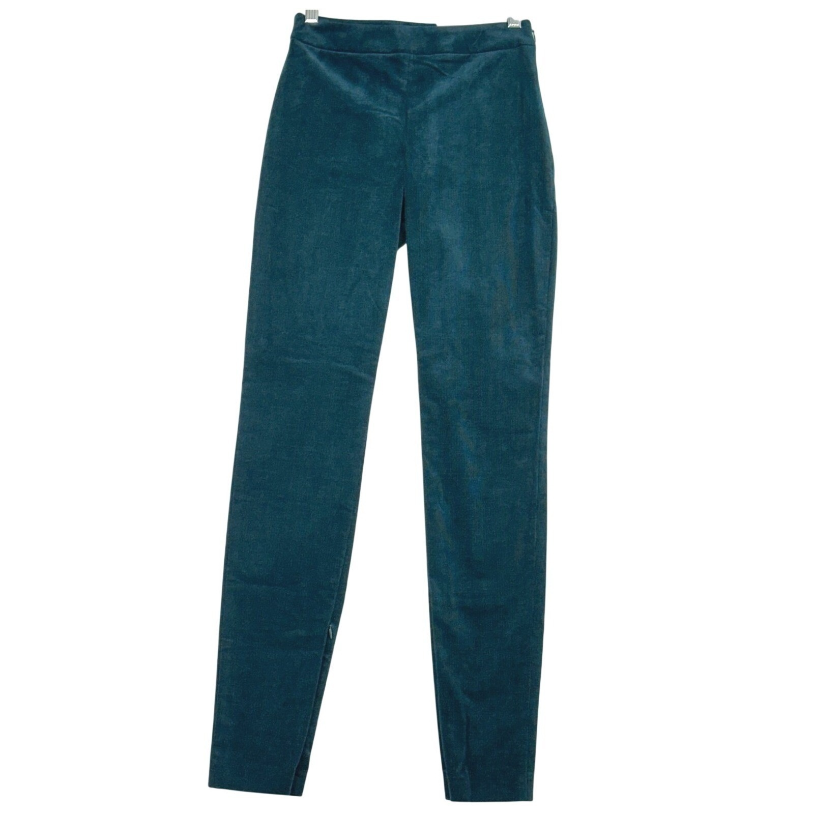 Theory Oslo Corduroy Leggings Green Poplar Womens 00 High Waist Ankle Zip